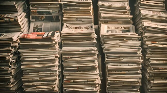 stack of newspaper