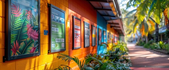Fototapeta premium A Vibrant Collage Showcased Various Types Of School Bulletin Boards, Reflecting The Creativity And Information Sharing
