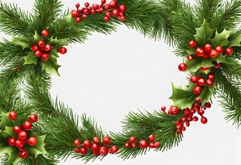 christmas wreath isolated on white