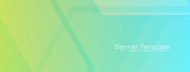 Modern decorative colorful hexagon design geometric banner