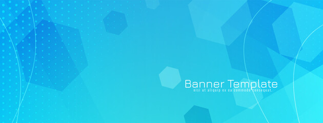 Modern elegant geometric hexagon design banner