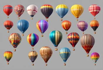 Obraz premium hot air balloons on a plain background