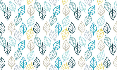 Seamless abstract leaves pattern background