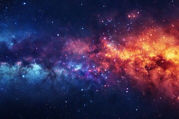 Fototapeta premium Cosmic Nebula: A Symphony of Color and Light