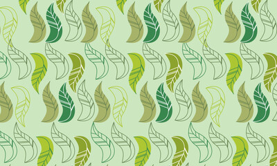 Fototapeta premium Seamless abstract leaves pattern background