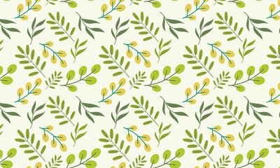 Seamless abstract leaves pattern background