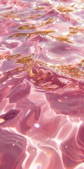 Pink water with gold reflections