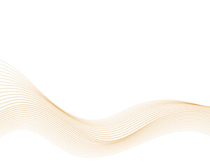 Abstract wave element for design. Digital frequency track equalizer. Stylized line art background. Vector illustration. Wave with lines created using blend tool. Curved wavy line, smooth stripes.