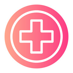 Obraz premium cross gradient icon
