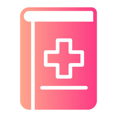 Fototapeta premium medical book gradient icon