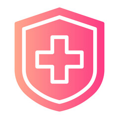 Fototapeta premium medical insurance gradient icon