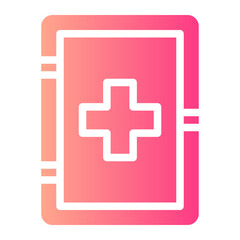 Obraz premium medicine chest gradient icon