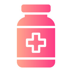 Obraz premium pills bottle gradient icon