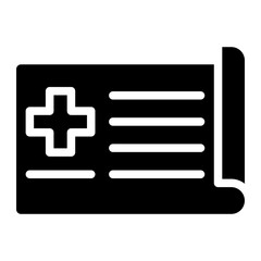 prescription glyph icon