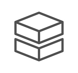 Cubes related icon outline and linear vector.