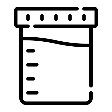 urine sample container black outline clip art preview