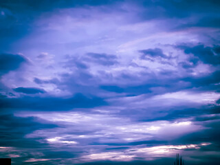 Obraz premium Beautiful White cloud on blue sky nature background