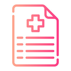 medical report gradient icon