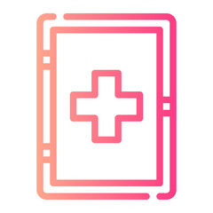 Obraz premium medicine chest gradient icon