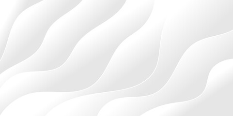Abstract white and light gray wave modern soft luxury texture with smooth and clean vector subtle background illustration.	