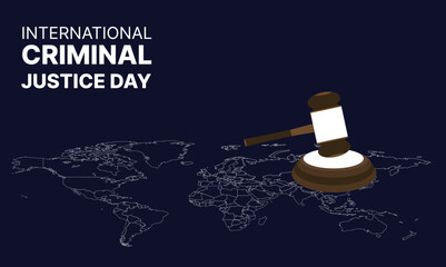International Criminal Justice day Design templete