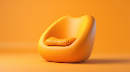 Fototapeta premium 3d realistic soft chair isolated