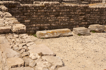 Ancient ruins in the city of Zadar, Croatia.