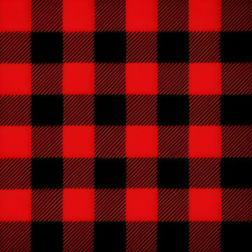 Pano de camisa xadrez vermelho e preto. Estampa de pano xadrez 