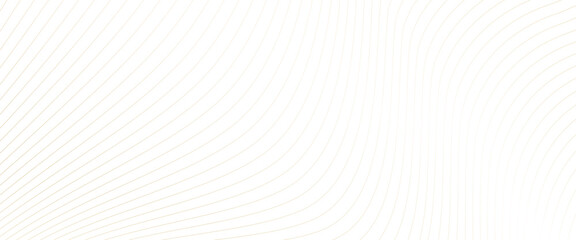 Vector abstract gold wavy line pattern golden color smooth gradient on white Transparent  background with copy space
