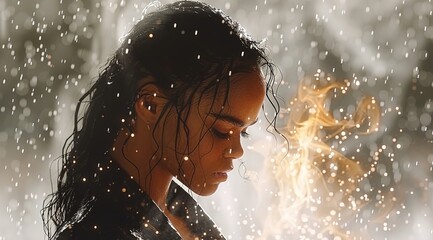 Obraz premium woman in the water