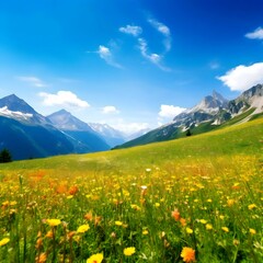  Abstraktion Alpine Wiese in den Bergen. Abstrakter Hintergrund für Design 2.