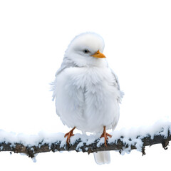 Obraz premium Little fluffy white bird