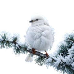 Obraz premium Little fluffy white bird