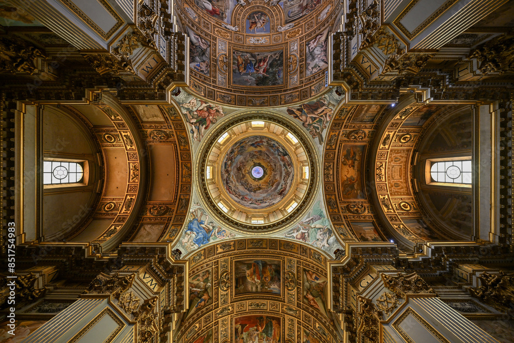 Sticker basilica of sant'andrea della valle in rome, italy