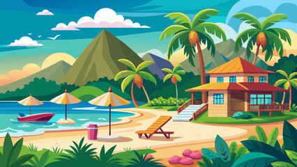 landscape-beach-paradise-resort-in-summer