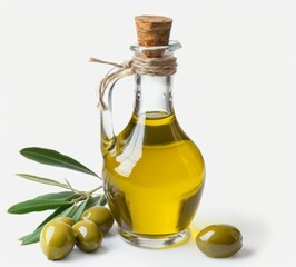 jar of olive and olive essential oils