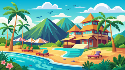 landscape-beach-paradise-resort-in-summer