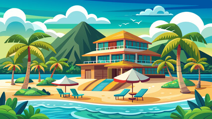 landscape-beach-paradise-resort-in-summer