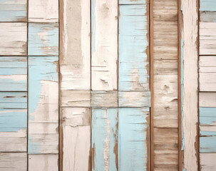 Old white painted wooden wall texture background