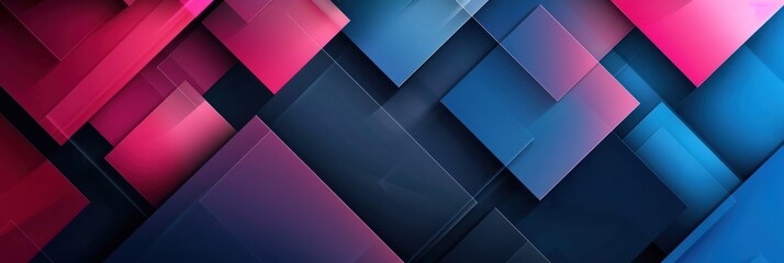 Abstract Geometric Background With Pink and Blue Layers