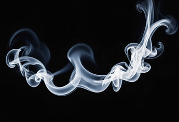 White smoke on black