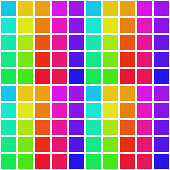 Color gradation in square grid, vector color tone background.