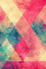 Abstract Geometric Pattern With Watercolor Texture