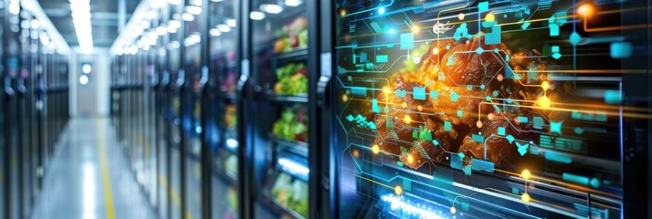 Modern Food Storage Facility With Digital Technology