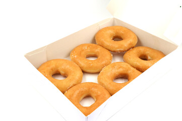 Donuts in a white box