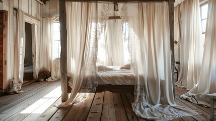 rustic bridal suite in a barn