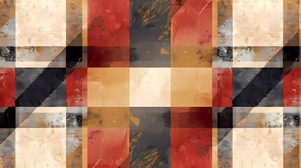 Classic Checkered Pattern: Timeless Fabric Design for Backgrounds