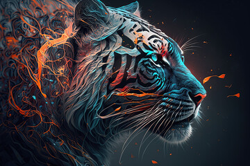 abstract tiger head