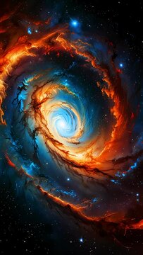 Beautiful Abstract Galaxy Outer Space Motion Background suitable for use as cellphone wallpaper