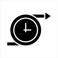 Fototapeta premium Long term icon, clock sign, vector illustration on white background, EPS 10.